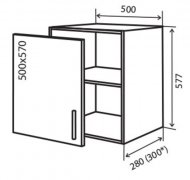 Навесной Шкаф №52 (500x577) Кредо
