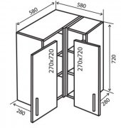 Навесной Шкаф №18 (580x720) угол стандарт M. Gloss 