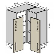Навесной Шкаф №18 угол (580x720) Парма