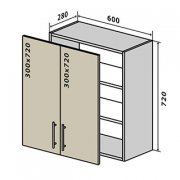 Навесной Шкаф №6 (600x720) RioLine