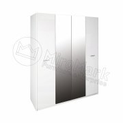 Империя Шкаф 4Д с зеркалом | Глянец белый