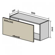 Навесной Шкаф №11 витрина окап (800x360) Мода мат Soft Touch