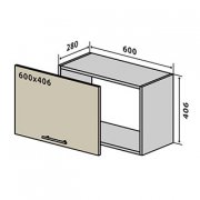 Навесной Шкаф №13 окап (600x406) Мода мат Soft Touch