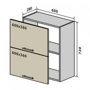 Навесной Шкаф №20 окап (600x720) Мода мат Soft Touch