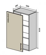 Навесной Шкаф №45 (500x920) Мода мат Soft Touch