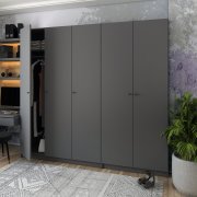 Шафа для одягу комплект Промо Графіт Графіт 2+3 ДСП 225х48х204