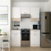 Кухня Лея 1.8 м Білий/Дуб Сонома ДСП 180х60х250