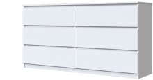 Комод "Брайт" 1500х376х730 h . Белый (телескопические направляющие)