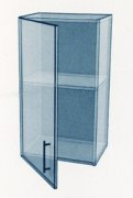 Навесной Шкаф 40 витрина (400x720) High gloss