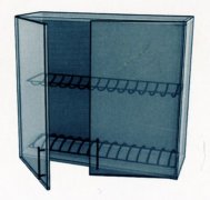 Навесной Шкаф 81 сушка витрина (800x720) High gloss